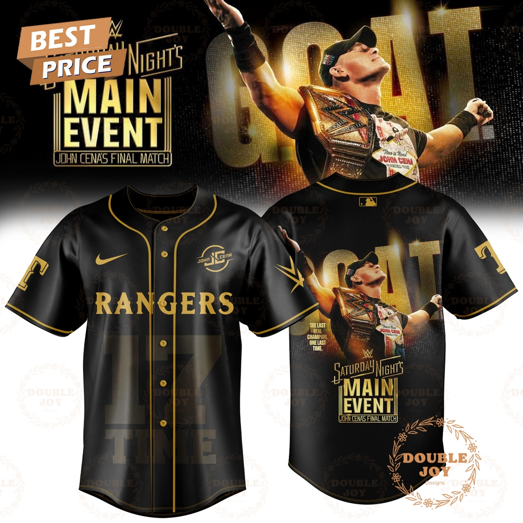 Texas Rangers x John Cena Final Match 2025 Baseball Jersey Texas Rangers x John Cena Final Match 2025 Baseball Jersey