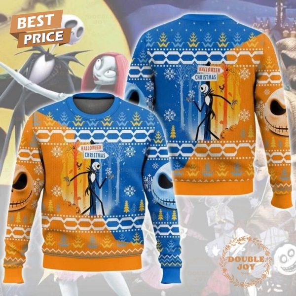 The Nightmare Before Christmas Blue And Orange Design 2025 Sweater