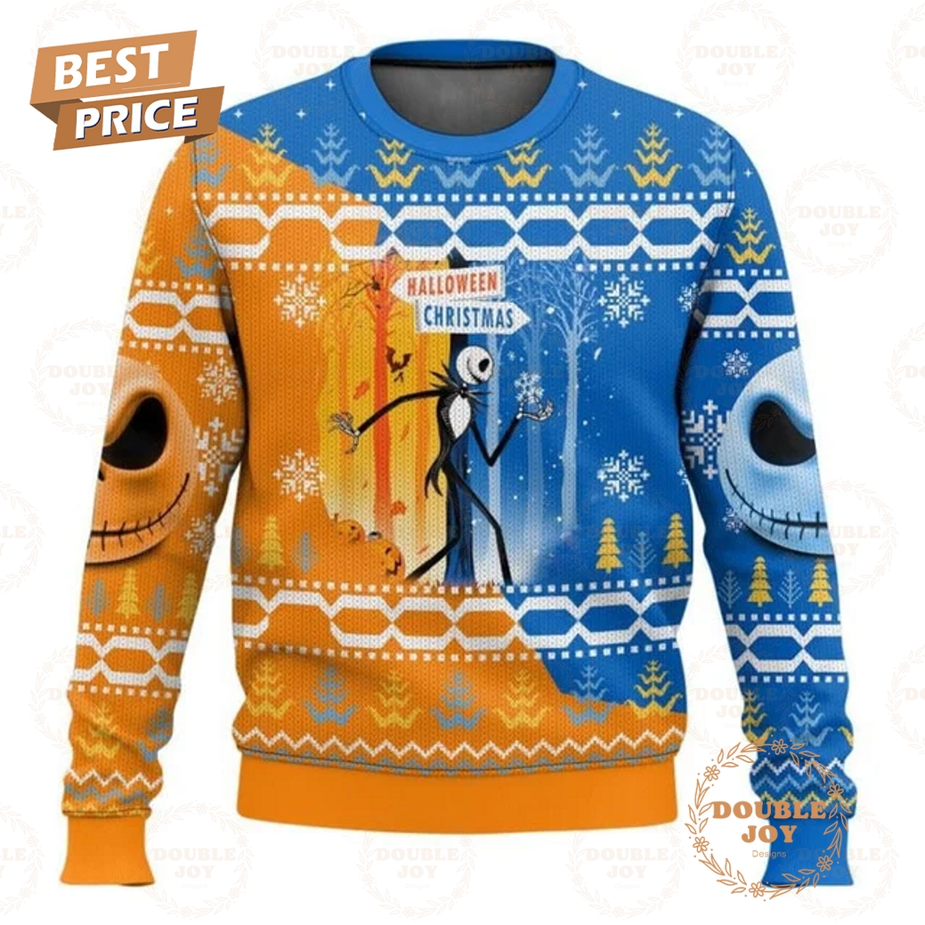 The Nightmare Before Christmas Blue And Orange Design 2025 Sweater The Nightmare Before Christmas Blue And Orange Design 2025 Sweater