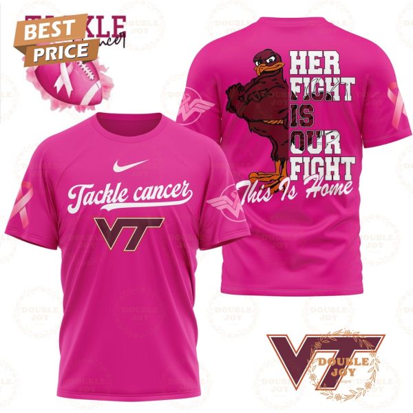 Virginia Tech Hokies Tackle Cancer 2025 T-Shirt, Hoodie – Pink