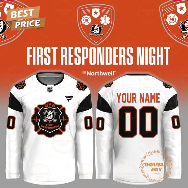Anaheim Ducks First Responders Night 2026 Custom Name Hockey Jersey