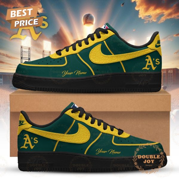 Athletics 2026 Custom Name Air Force 1 Sneakers – Green