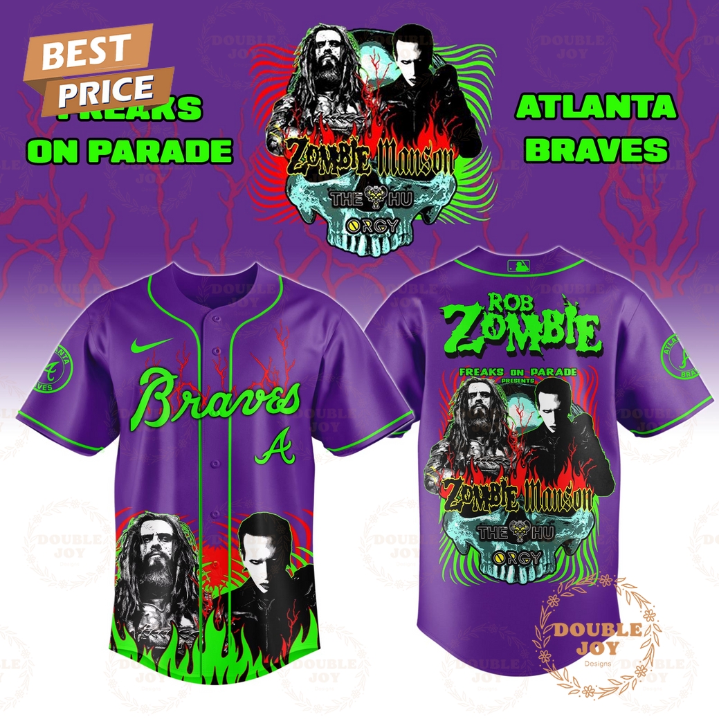 Atlanta Braves x Zombie & Manson Tour 2026 Baseball Jersey Atlanta Braves x Zombie & Manson Tour 2026 Baseball Jersey