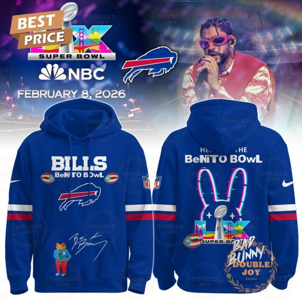 Bad Bunny x Buffalo Bills Super Bowl 2026 Hoodie – Blue