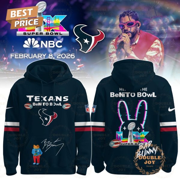 Bad Bunny x Houston Texans Super Bowl 2026 Hoodie – Navy