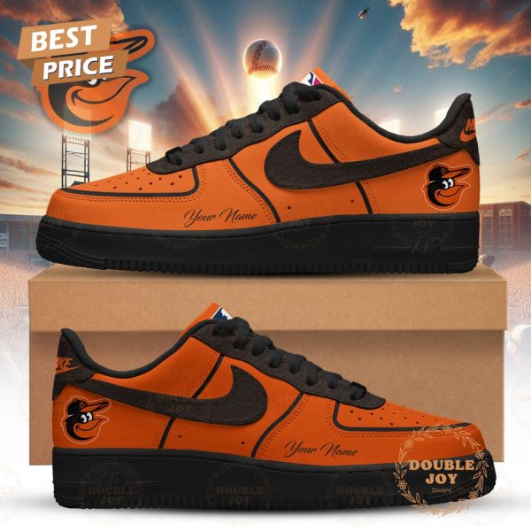 Baltimore Orioles 2026 Custom Name Air Force 1 Sneakers – Orange