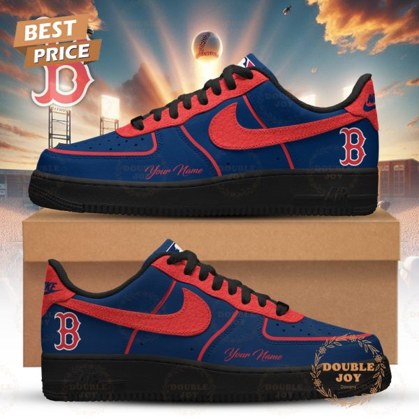Boston Red Sox 2026 Custom Name Air Force 1 Sneakers – Blue