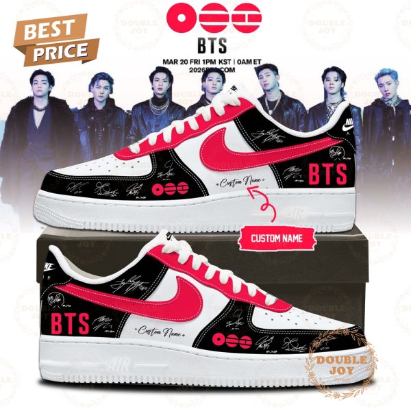 BTS New Edition Custom Name Air Force 1 Sneakers – Black