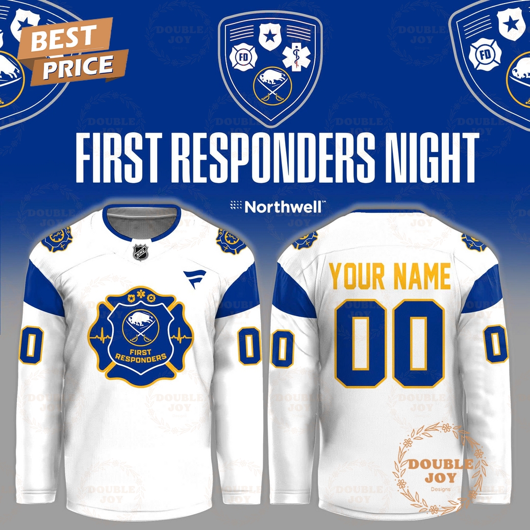 Buffalo Sabres First Responders Night 2026 Custom Name Hockey Jersey Buffalo Sabres First Responders Night 2026 Custom Name Hockey Jersey