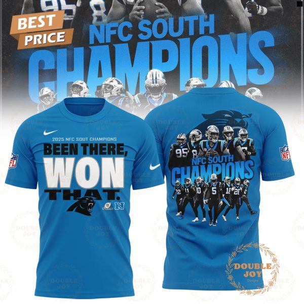 Carolina Panthers NFC South Champions 2025 T-Shirt, Hoodie – Blue