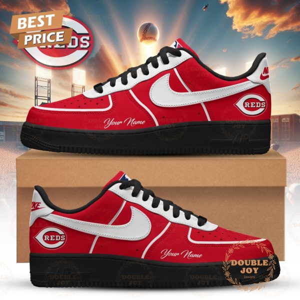 Cincinnati Reds 2026 Custom Name Air Force 1 Sneakers – Red