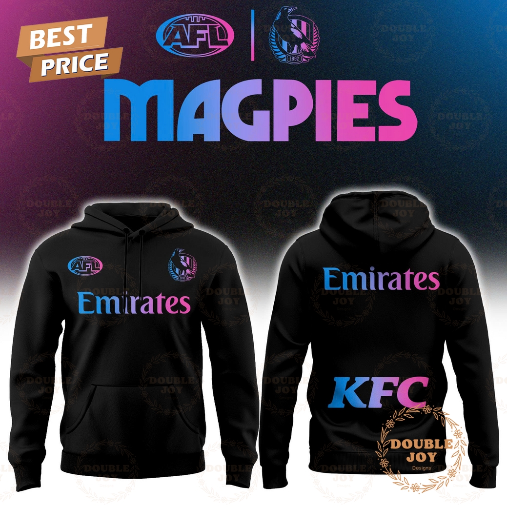 Collingwood Magpies Las Vegas Warm Up 2026 Hoodie Collingwood Magpies Las Vegas Warm Up 2026 Hoodie