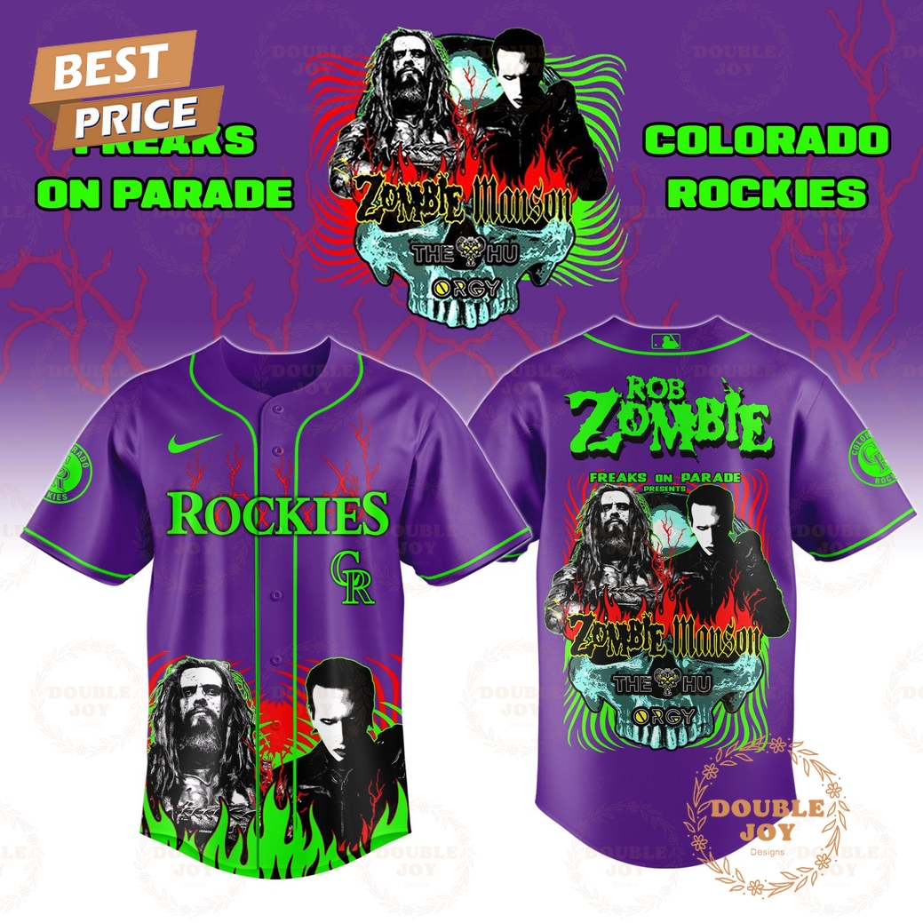 Colorado Rockies x Zombie & Manson Tour 2026 Baseball Jersey Colorado Rockies x Zombie & Manson Tour 2026 Baseball Jersey