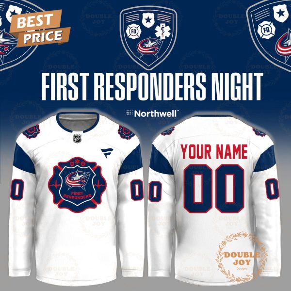 Columbus Blue Jackets First Responders Night 2026 Custom Name Hockey Jersey