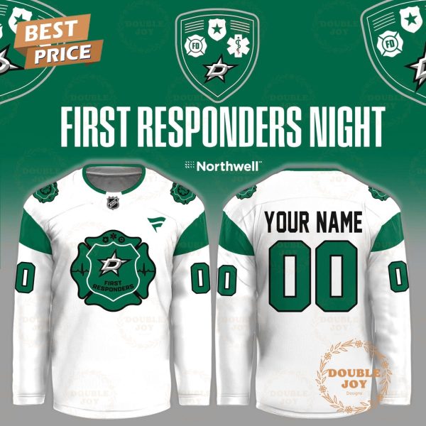 Dallas Stars First Responders Night 2026 Custom Name Hockey Jersey