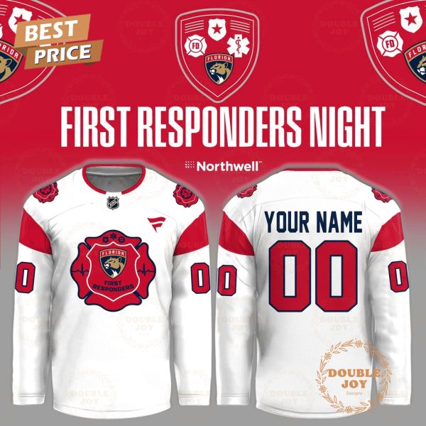 Florida Panthers First Responders Night 2026 Custom Name Hockey Jersey