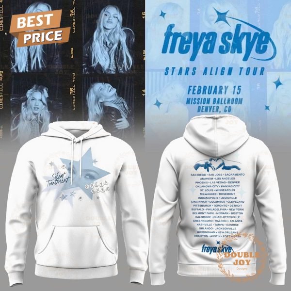 Freya Skye Stars Align Tour 2026 Hoodie – White
