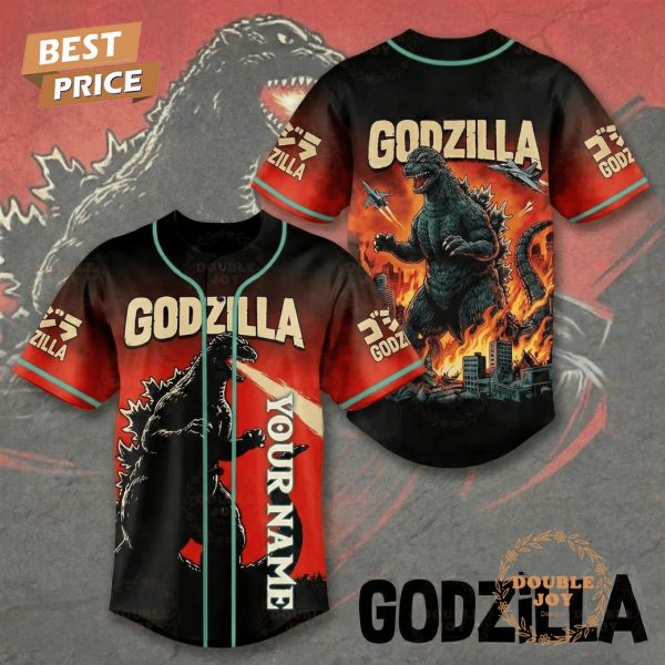 Godzilla 2026 New Design Custom Name Baseball Jersey