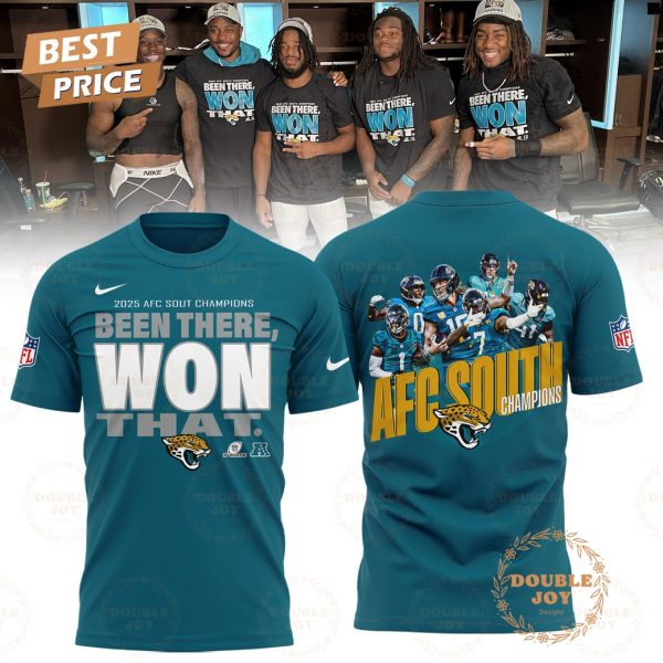 Jacksonville Jaguars AFC South Champions 2025 T-Shirt, Hoodie – Teal