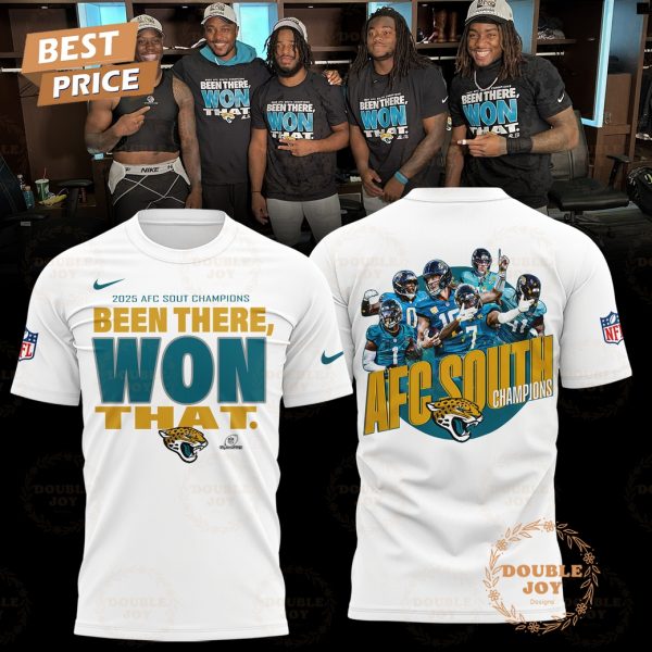 Jacksonville Jaguars AFC South Champions 2025 T-Shirt, Hoodie – White