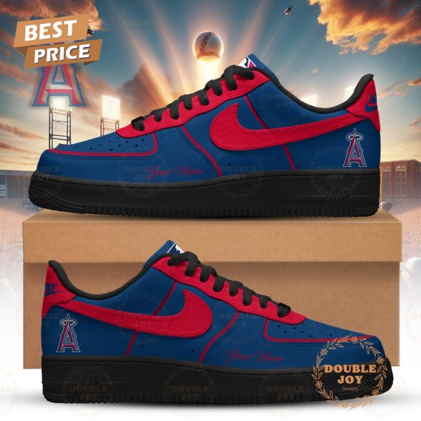 Los Angeles Angels 2026 Custom Name Air Force 1 Sneakers – Blue