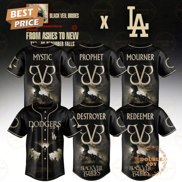 Los Angeles Dodgers x Black Veil Brides Team 2026 Baseball Jersey