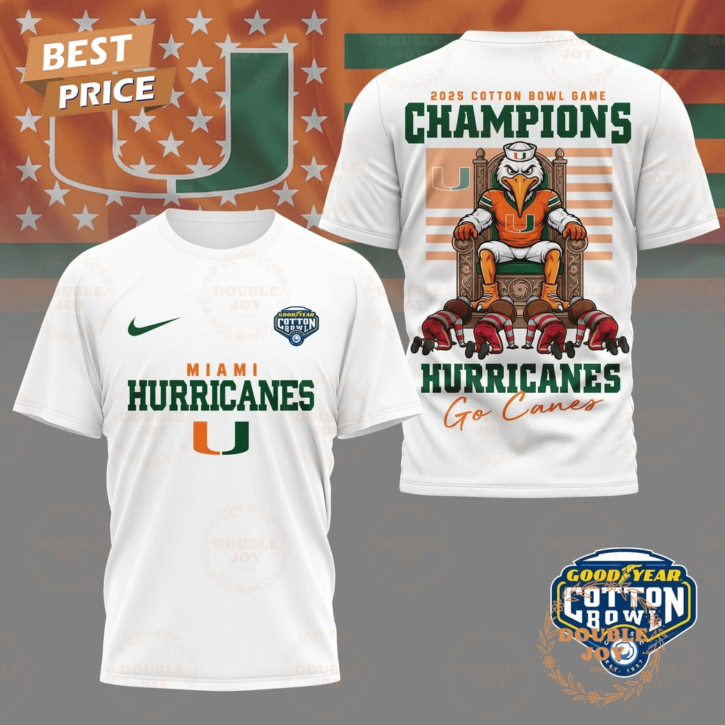 Miami Hurricanes Cotton Bowl Game Champions 2025 T-Shirt, Hoodie Miami Hurricanes Cotton Bowl Game Champions 2025 T-Shirt, Hoodie
