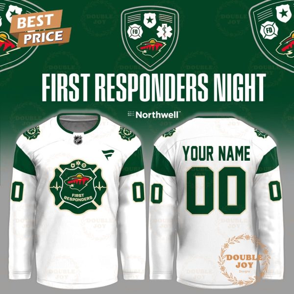 Minnesota Wild First Responders Night 2026 Custom Name Hockey Jersey