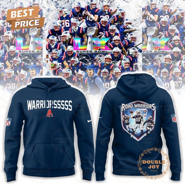 New England Patriots Road Warriors 2026 Blue Hoodie