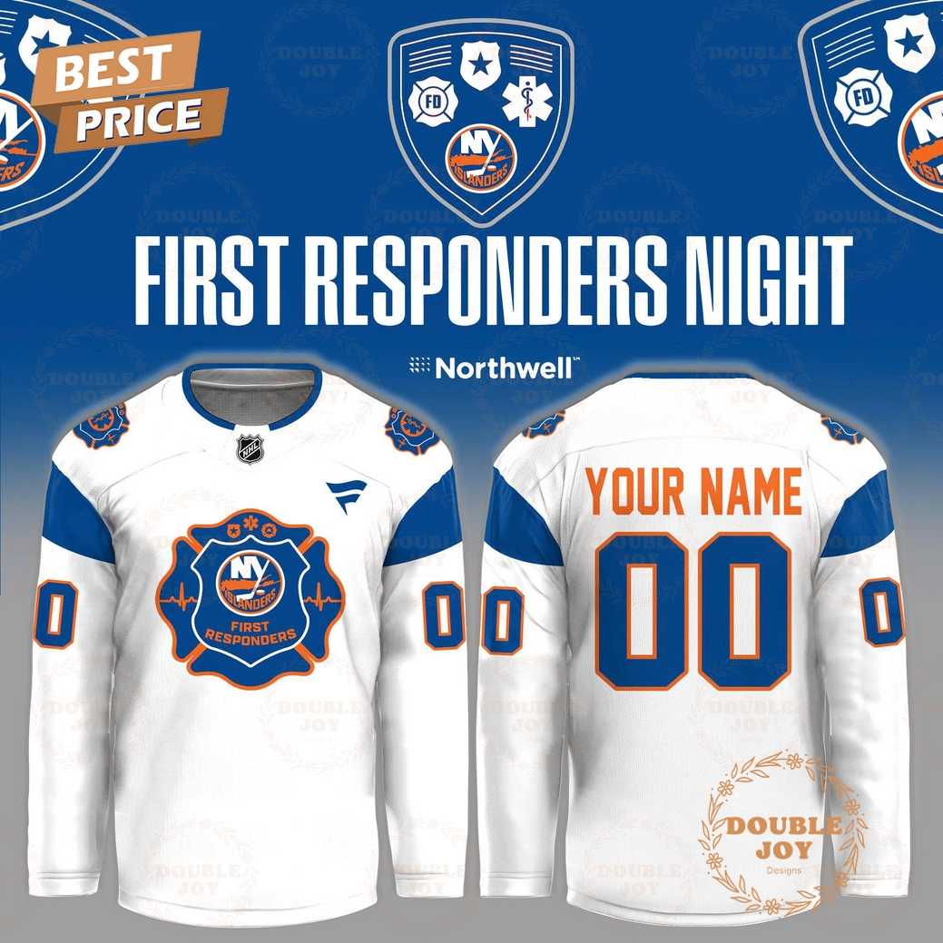 New York Islanders First Responders Night 2026 Custom Name Hockey Jersey New York Islanders First Responders Night 2026 Custom Name Hockey Jersey