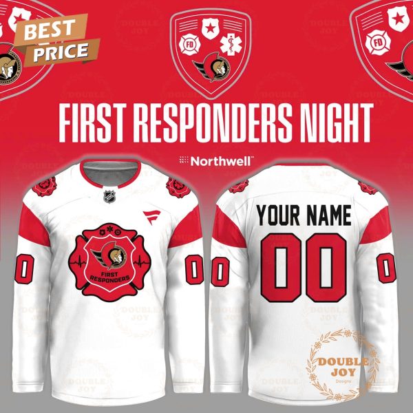 Ottawa Senators First Responders Night 2026 Custom Name Hockey Jersey