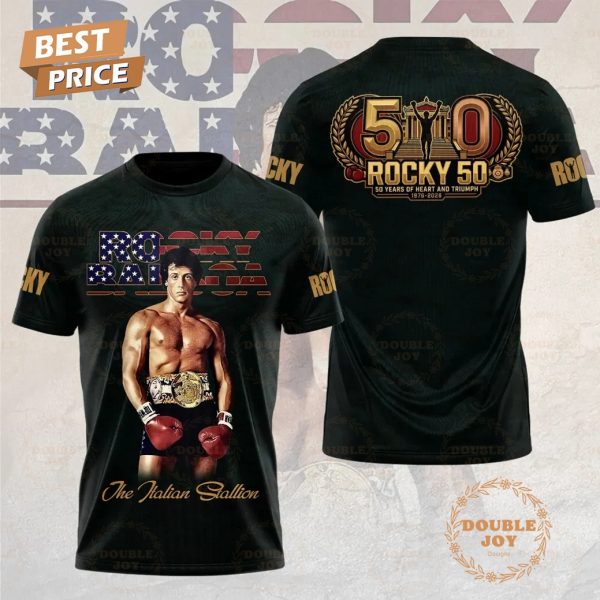Rocky 50 Years Of Heart And Triumph 1976-2026 T-Shirt, Hoodie