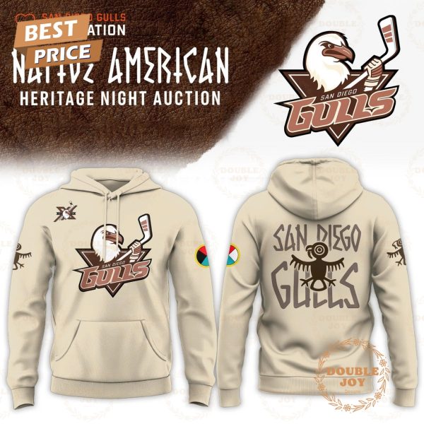 San Diego Gulls Native American Heritage Night Auction 2026 Hoodie – Gray