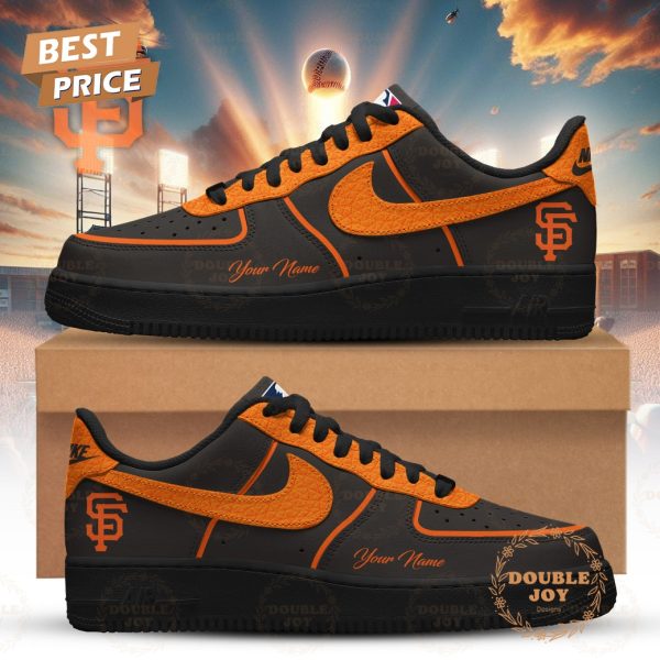 San Francisco Giants 2026 Custom Name Air Force 1 Sneakers – Black
