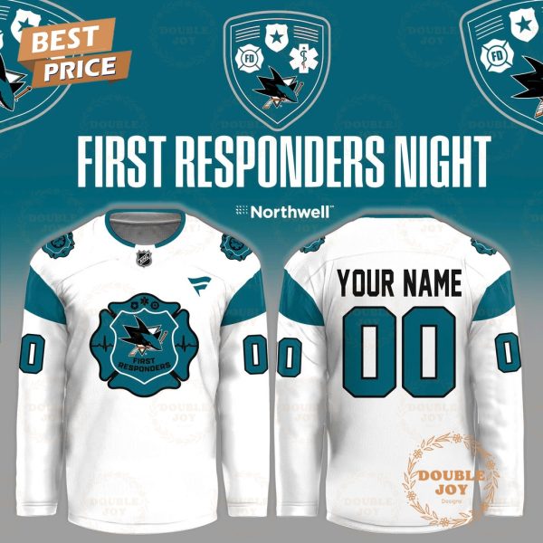 San Jose Sharks First Responders Night 2026 Custom Name Hockey Jersey
