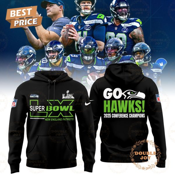 Seattle Seahawks NFC Champions 2026 Hoodie – Black
