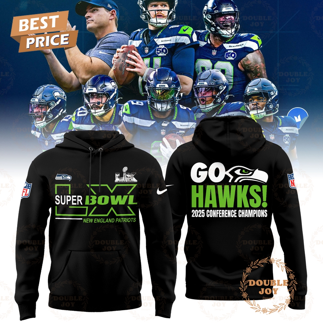 Seattle Seahawks NFC Champions 2026 Hoodie - Black Seattle Seahawks NFC Champions 2026 Hoodie - Black