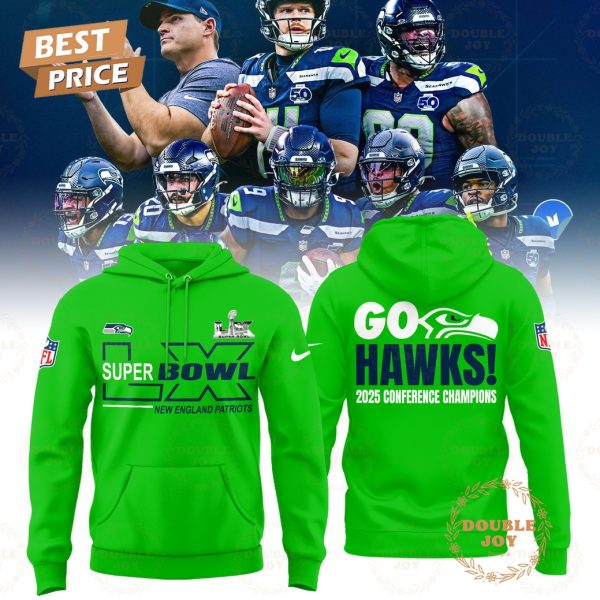 Seattle Seahawks NFC Champions 2026 Hoodie – Green