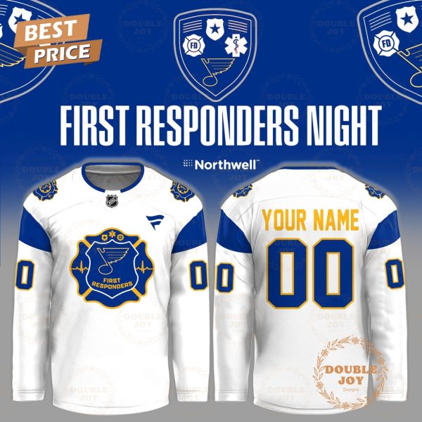 St.Louis Blues First Responders Night 2026 Custom Name Hockey Jersey
