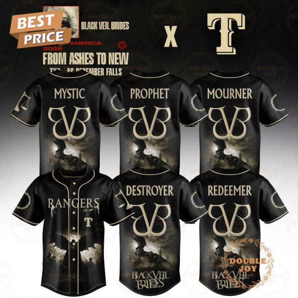 Texas Rangers x Black Veil Brides Team 2026 Baseball Jersey
