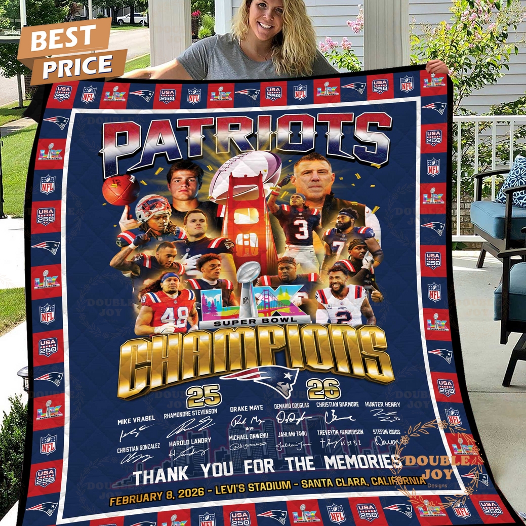 New England Patriots Champions 2025-2026 Blanket New England Patriots Champions 2025-2026 Blanket