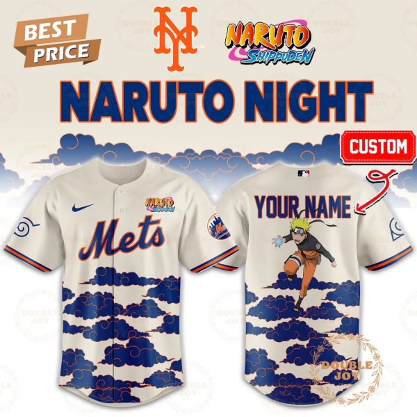 New York Mets x Naruto 2026 Custom Name Baseball Jersey
