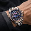 BWT Alpine F1 Team Formula 1 Racing Luxury Two-Tone Crystal Stainless Steel Watch