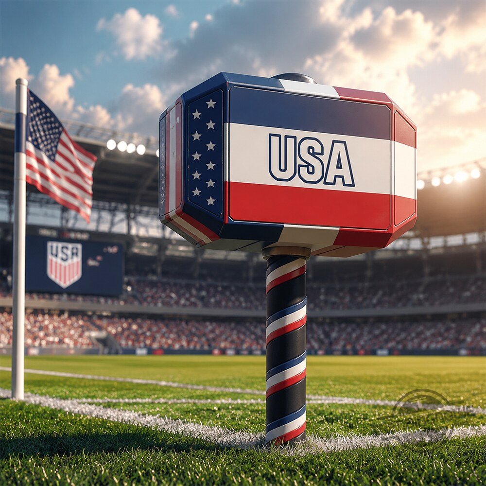 USA Patriotic 2026 World Cup Soccer Fan Mjolnir Style Cheer Prop Hammer USA Patriotic 2026 World Cup Soccer Fan Mjolnir Style Cheer Prop Hammer