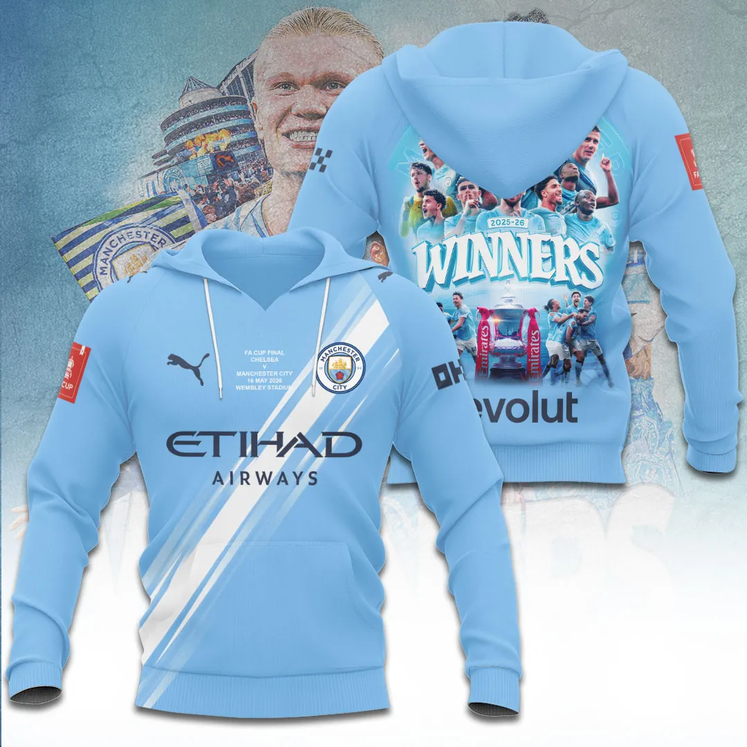 Manchester City FA Cup Winners 2025-2026 Commemorative Graphic T-Shirt Manchester City FA Cup Winners 2025-2026 Commemorative Graphic T-Shirt