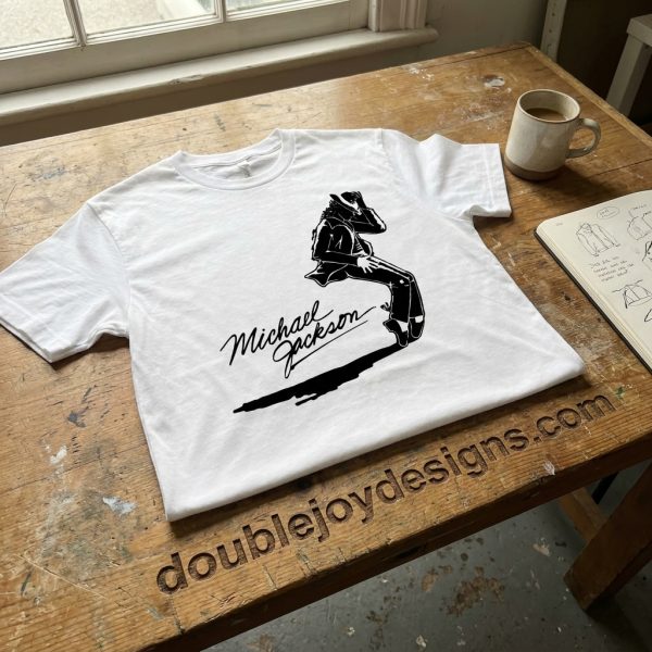 Michael Jackson Iconic Dance Pose Song Titles Graphic T-Shirt