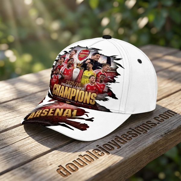 Arsenal FC Premier League 2025/2026 Champions Celebration Graphic Baseball Cap