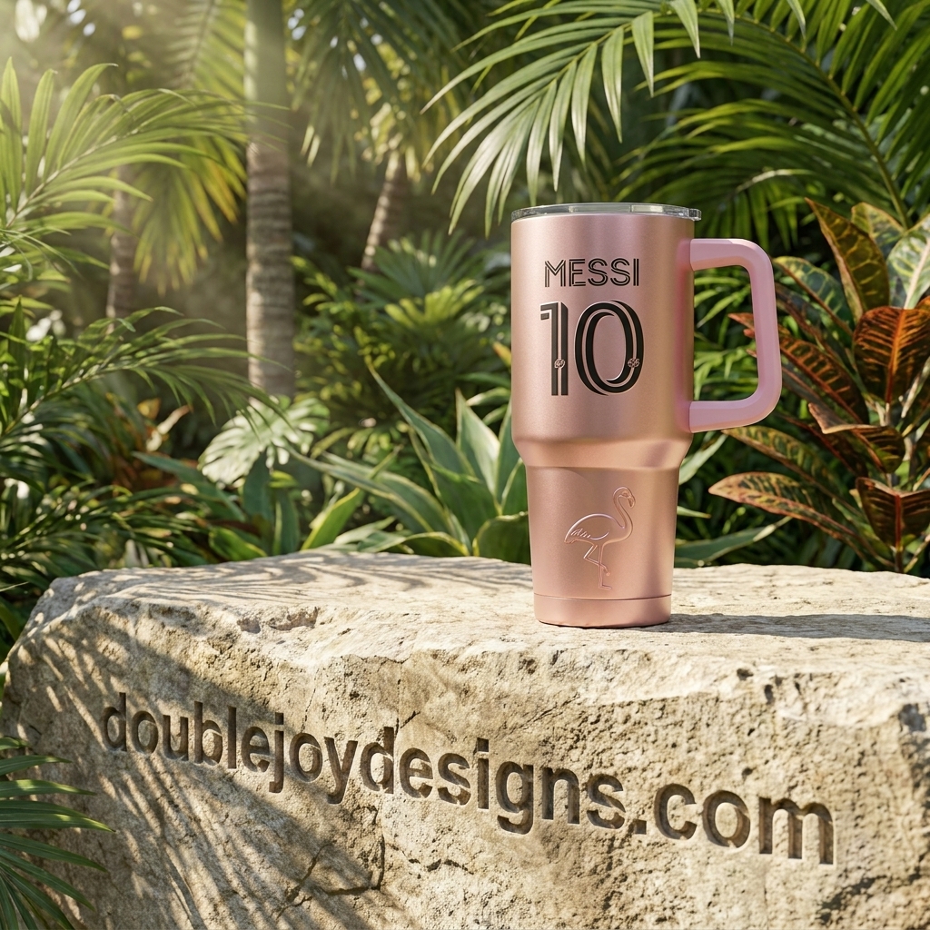 Inter Miami CF Messi 10 Pink Flamingo Luxury 3D Embossed Rose Gold 40oz Stainless Steel Insulated Travel Tumbler Inter Miami CF Messi 10 Pink Flamingo Luxury 3D Embossed Rose Gold 40oz Stainless Steel Insulated Travel Tumbler