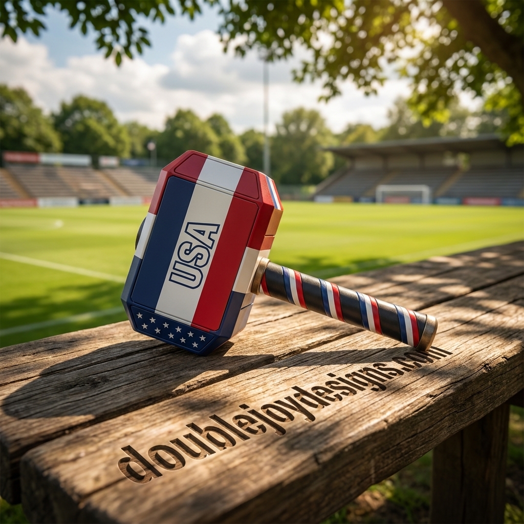 USA Patriotic 2026 World Cup Soccer Fan Mjolnir Style Cheer Prop Hammer USA Patriotic 2026 World Cup Soccer Fan Mjolnir Style Cheer Prop Hammer