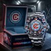 BWT Alpine F1 Team Formula 1 Racing Luxury Two-Tone Crystal Stainless Steel Watch